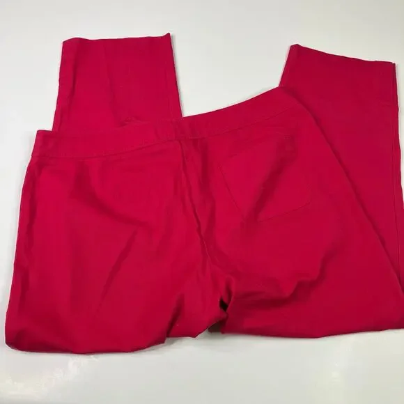 Talbots | Straight Bright Pink Chino Pants Cotton 2% Spandex Womens 12 - Picture 6 of 6